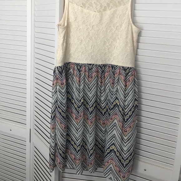 Lace and chiffon dress - Picture 3 of 5